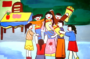 hoa-si-nhi/xem-tranh/89798/nho-on-thay-co.html