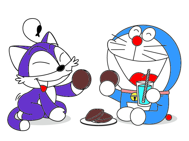 hoa-si-nhi/xem-tranh/92641/cung-an-banh-ran-cung-doraemon.html