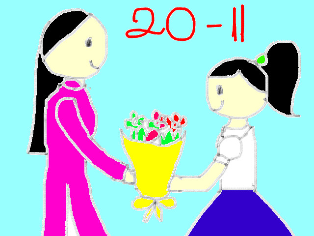 hoa-si-nhi/xem-tranh/98379/chao-mung-ngay-20-11.html