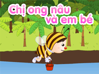 Chị ong nâu và em bé