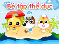 Bé tập thể dục