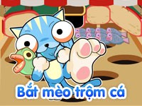 Bắt mèo trộm cá