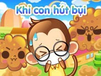 Khỉ con hút bụi