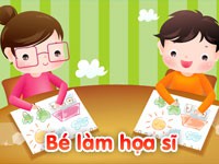 Bé tập làm họa sĩ