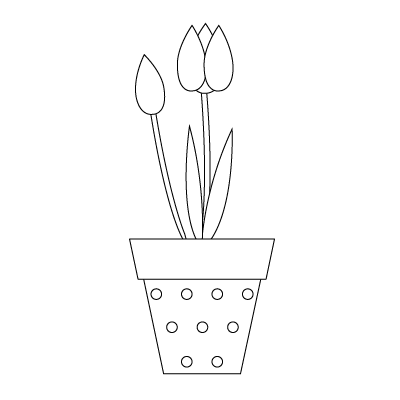 Cách vẽ chậu hoa tulip nhỏ xinh đẹp | Diễn đàn Hoa của Việt Nam